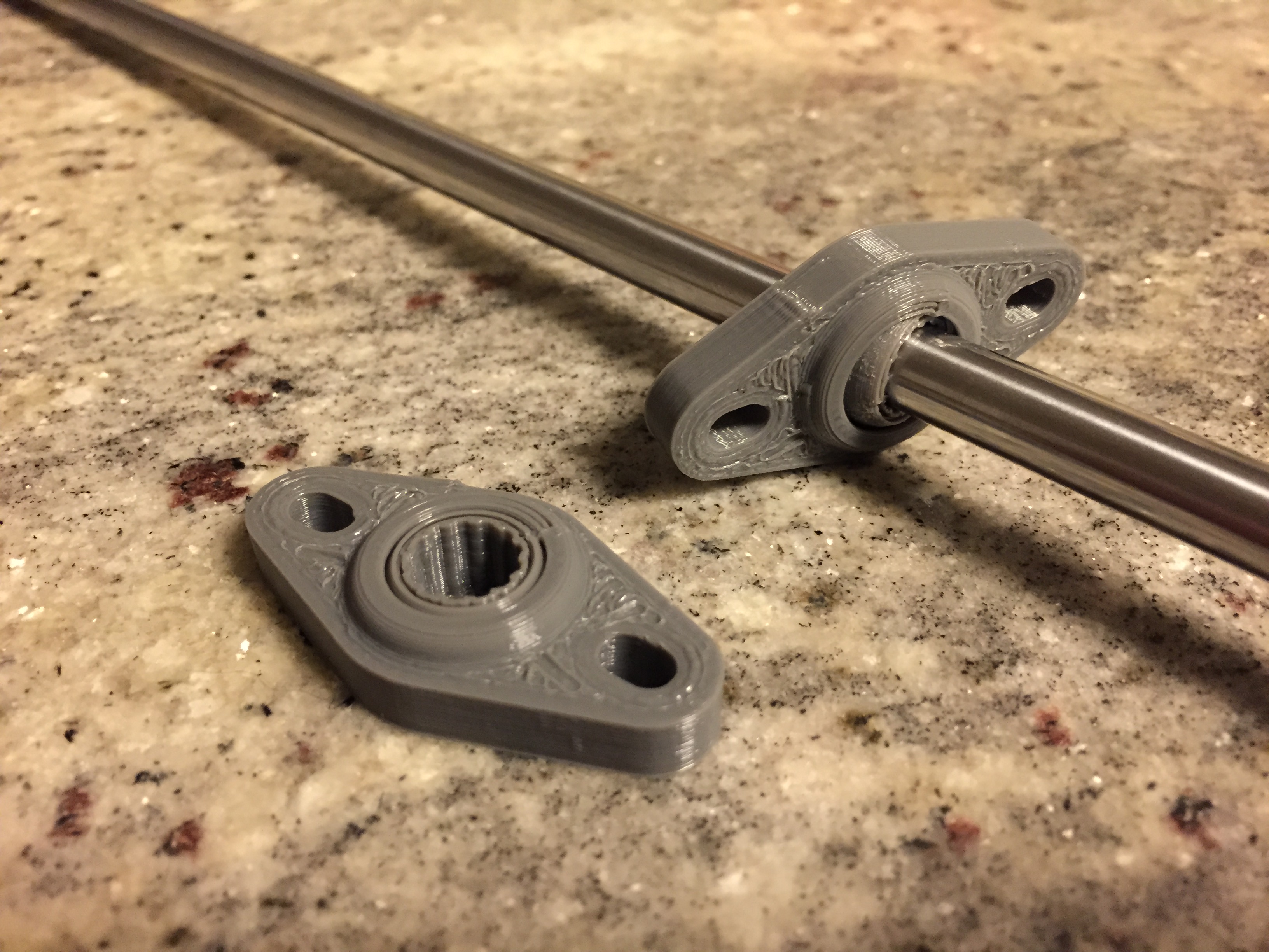 Self-Aligning PLA Linear Bearings