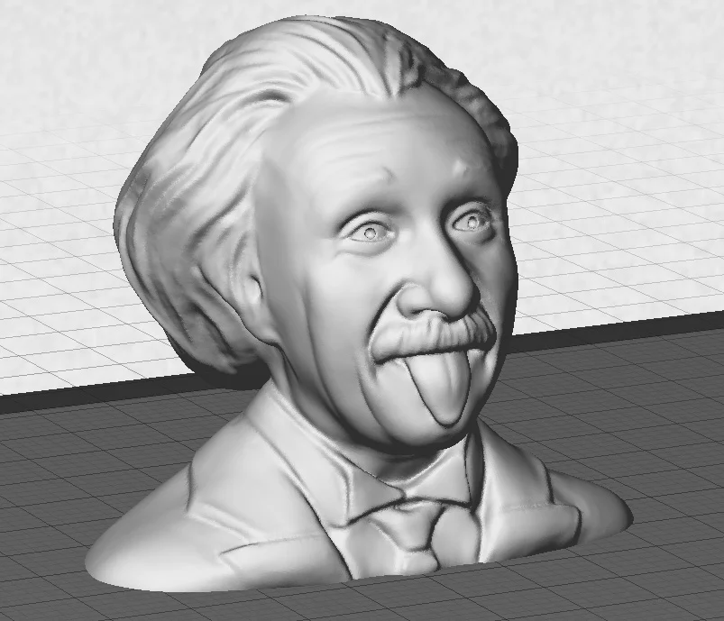 Einstein Tongue Bust with Pupils