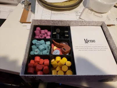 Surrealist Dinner Party token and card trays