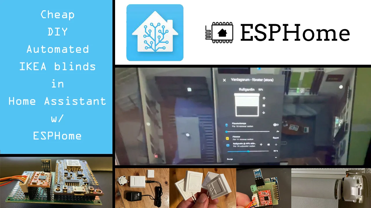 Motorized blinds extremely cheap (IKEA Fridans esphome HA Home Assistant , MQTT homekit/homebridge + more or standalone)