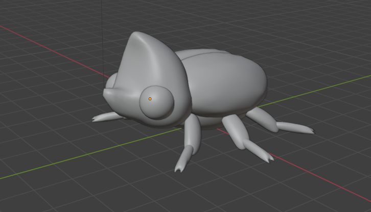 Cartoonish Horned Beetle