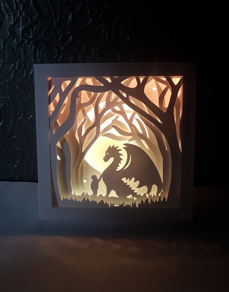 dragon in the forest lightbox