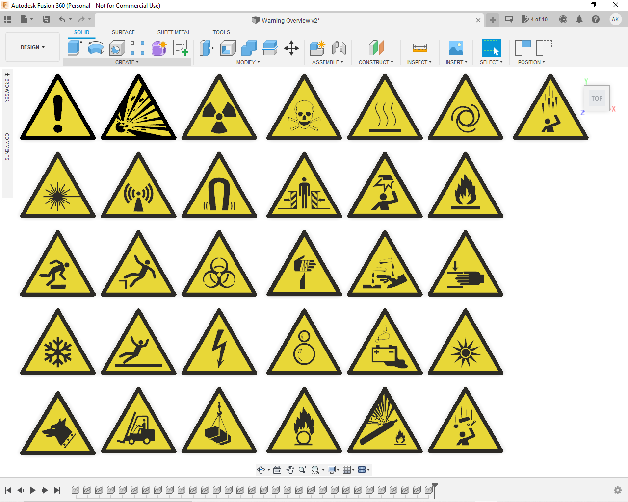 ISO 7010 Warning Symbol Collection