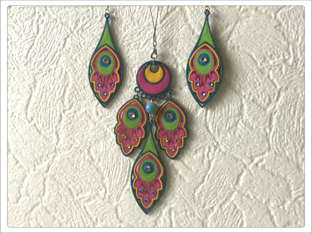 Set "Peacock Feather"