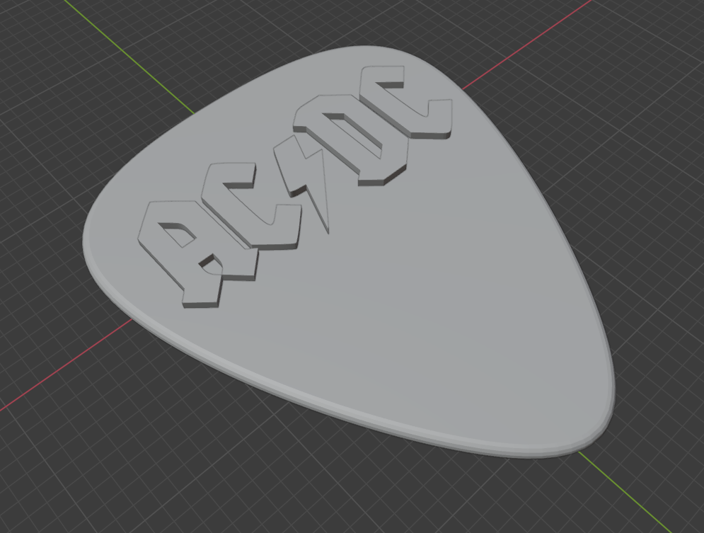 AC DC Guitar Pick