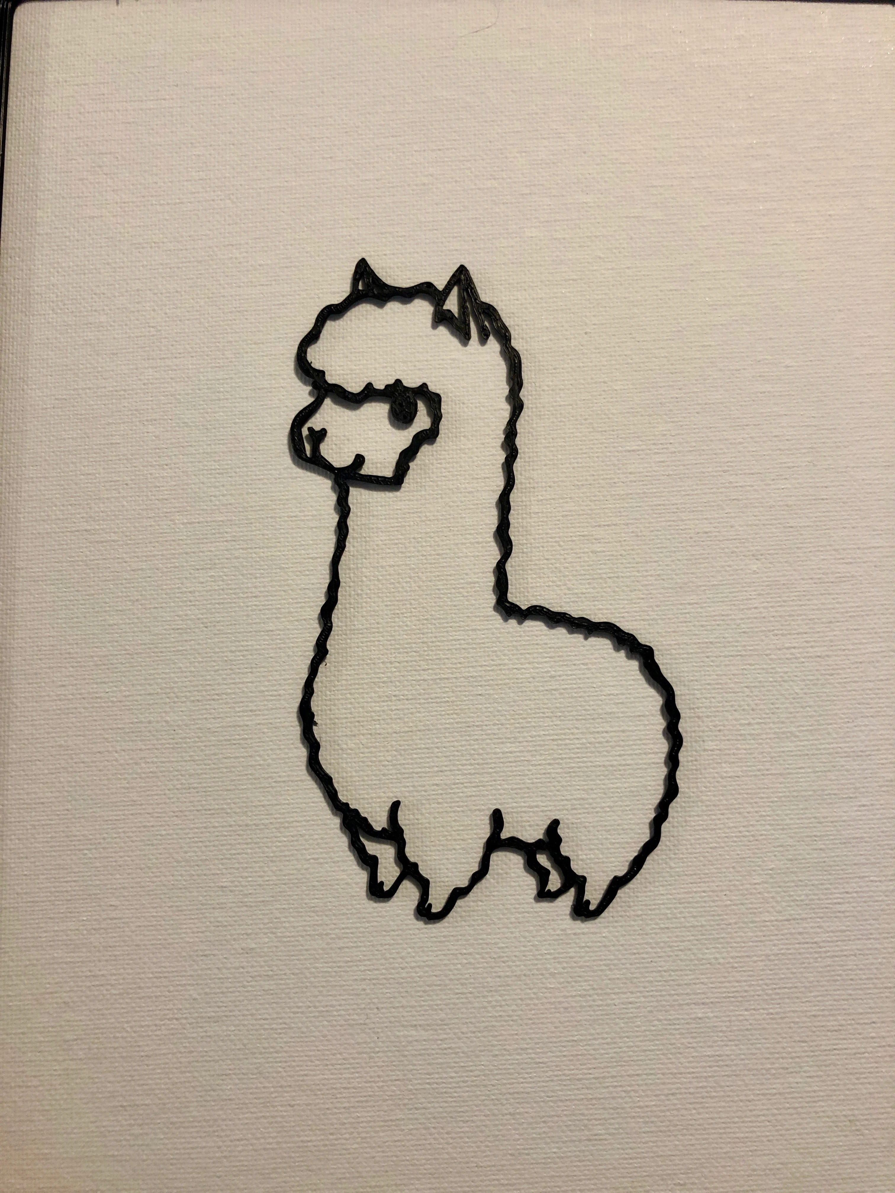 Alpaca 2D Art w/Frame