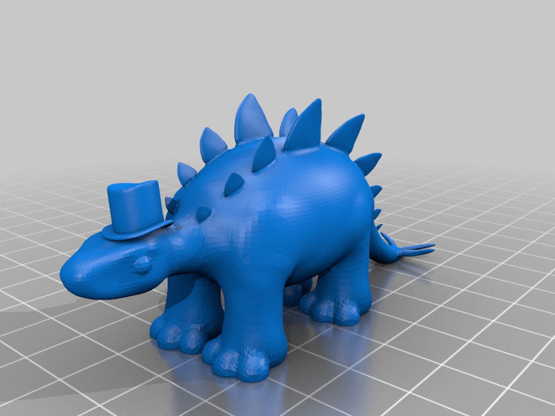 Cute Dinosaur with top hat - Stegosaurus