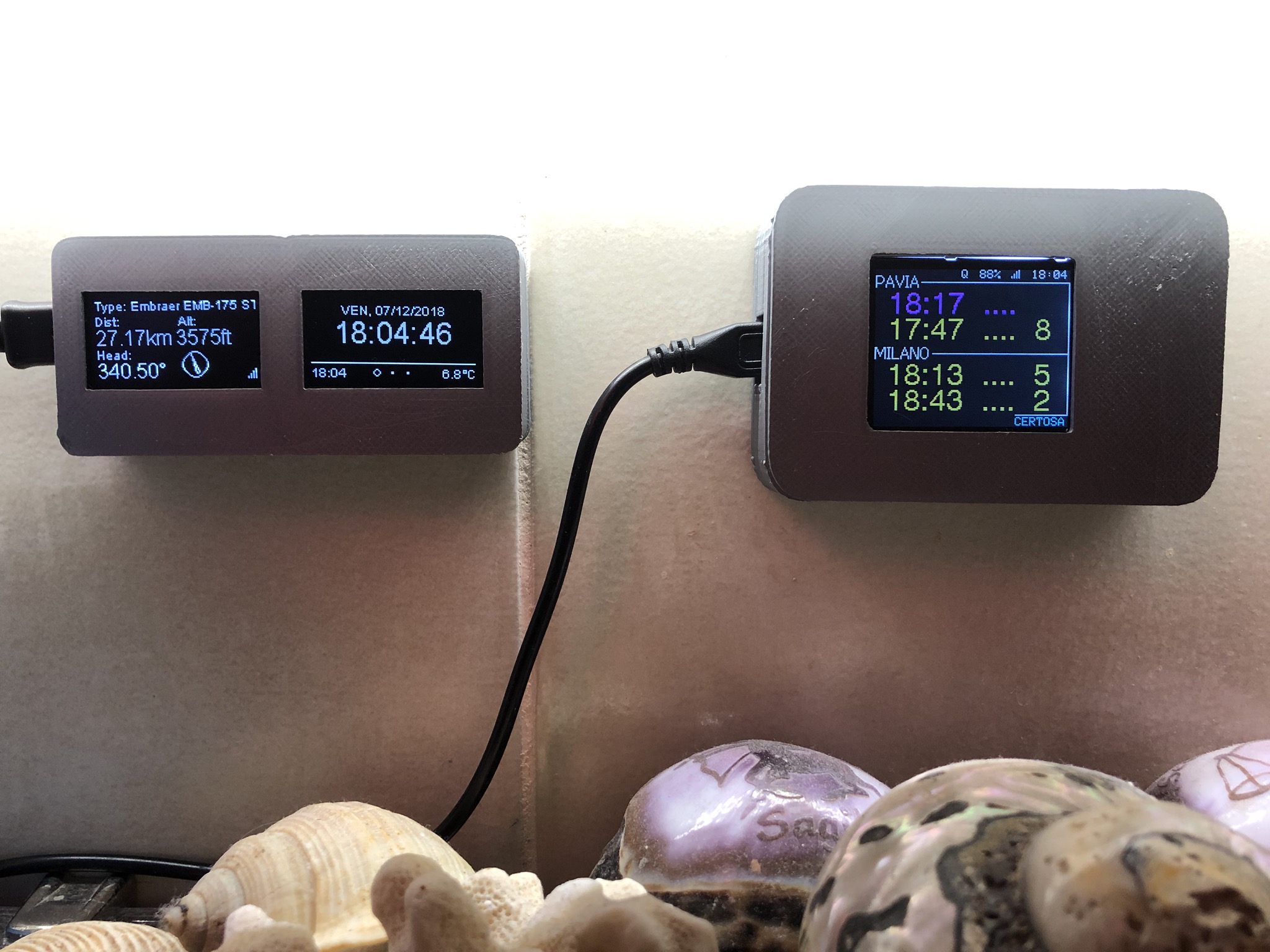 IOT wemos tft 1.8 wall display