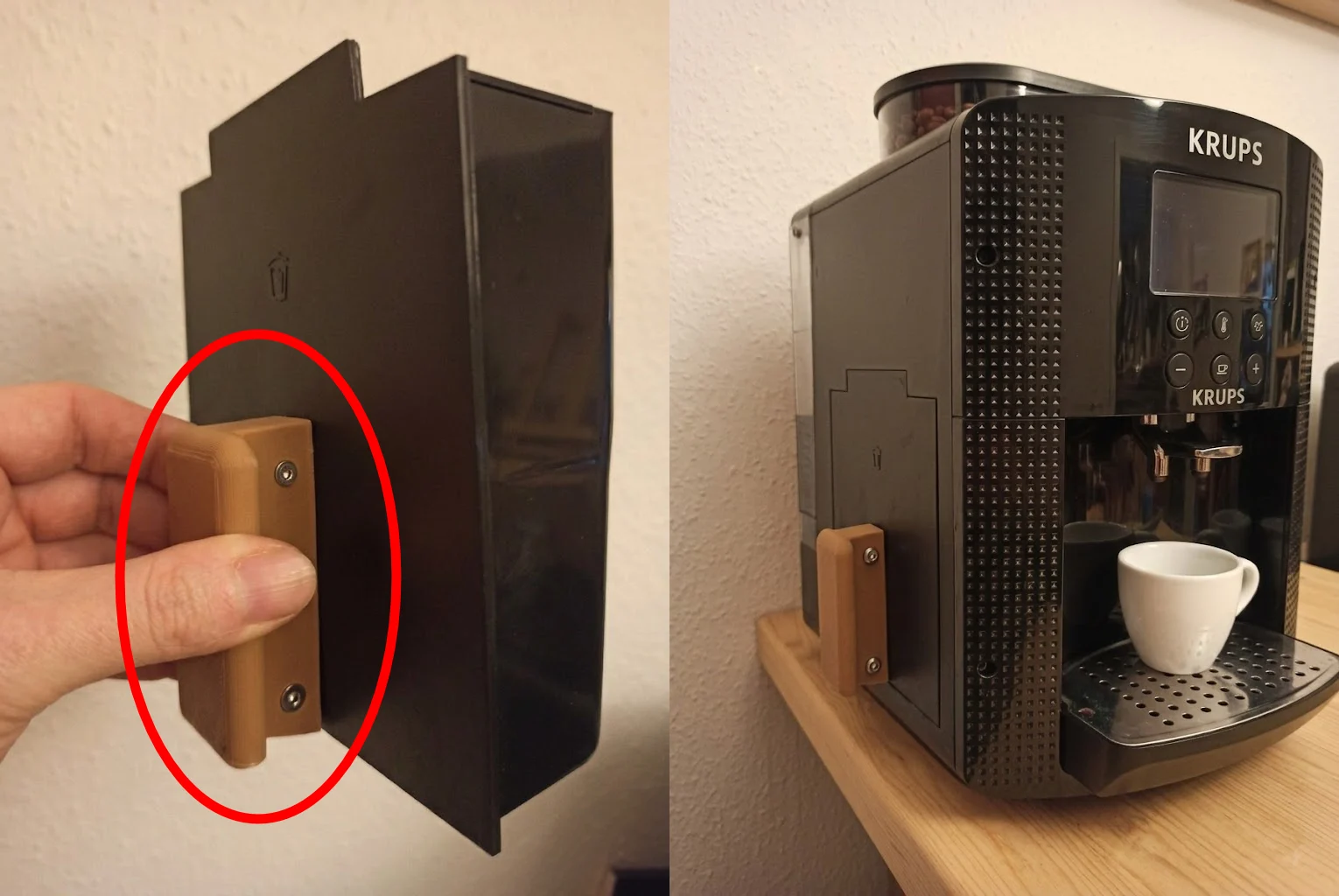 Ergonomic Handle for Krups Coffee Machine