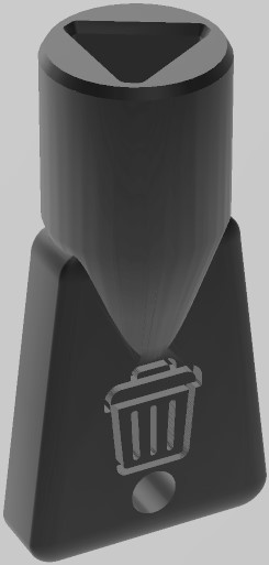 Clé poubelles jaunes et vertes