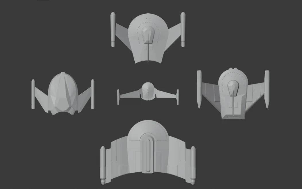 FASA TOS era Romulans: Star Trek starship parts kit expansion #7