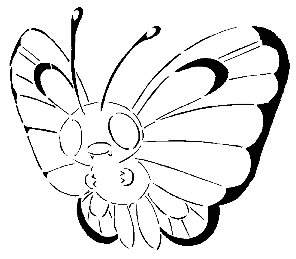 012 Butterfree stencil + 2D
