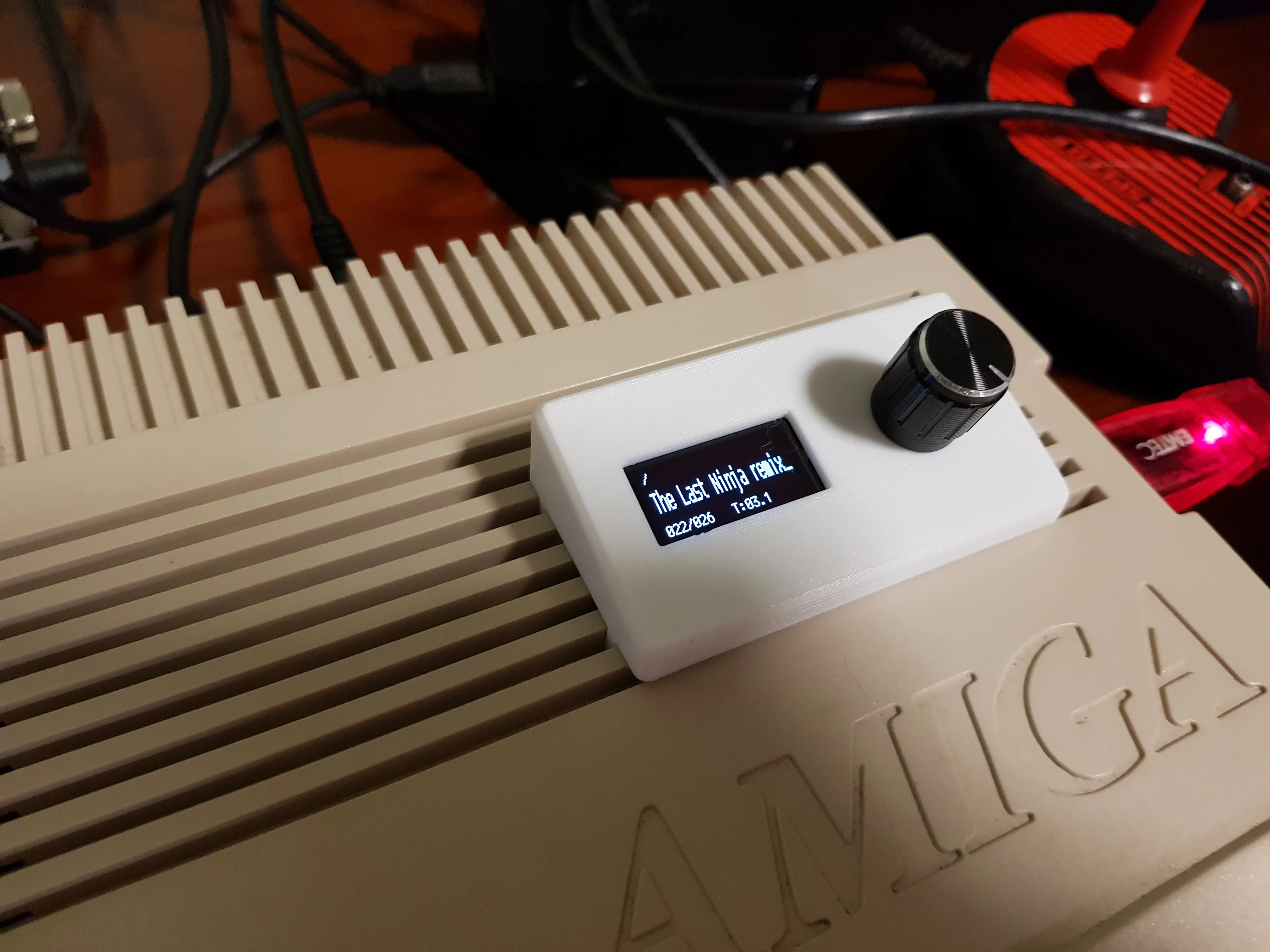 Amiga Gotek OLED 128x64 0.96" display with rotary encoder