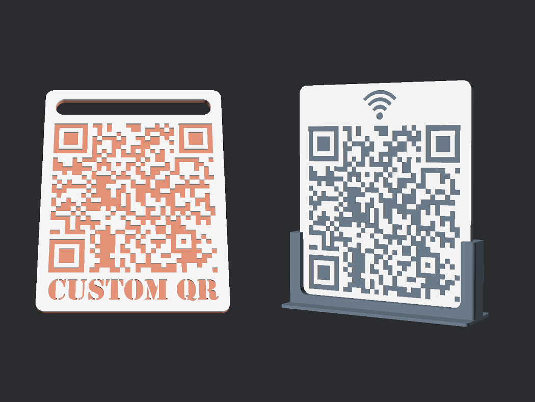 Customizable QR Keyring or Tag