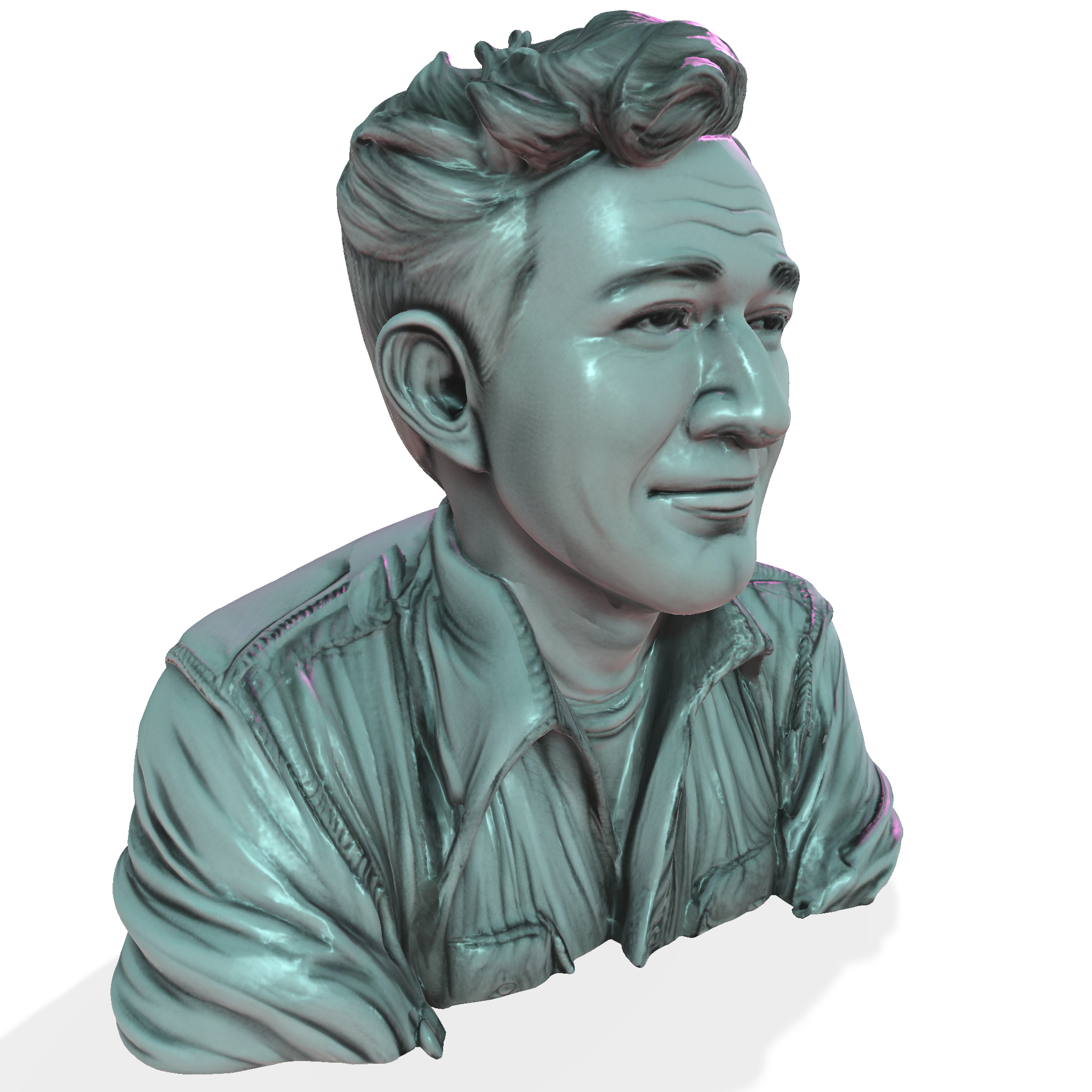 Retro-Style Smiling Bust