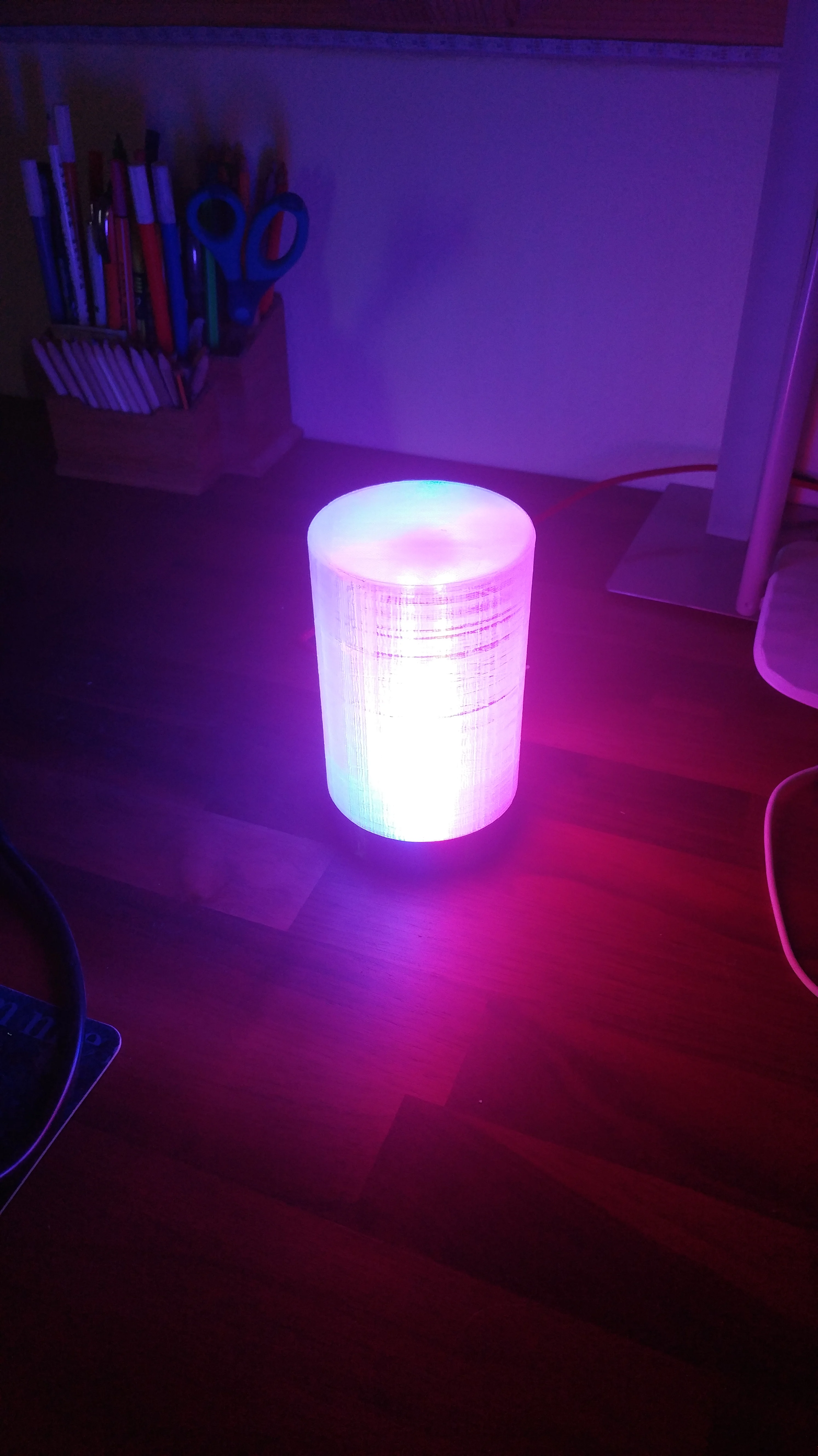 Modern cylindrical ws2812b LED lamp (OpenHAB via esp8266/mqtt)