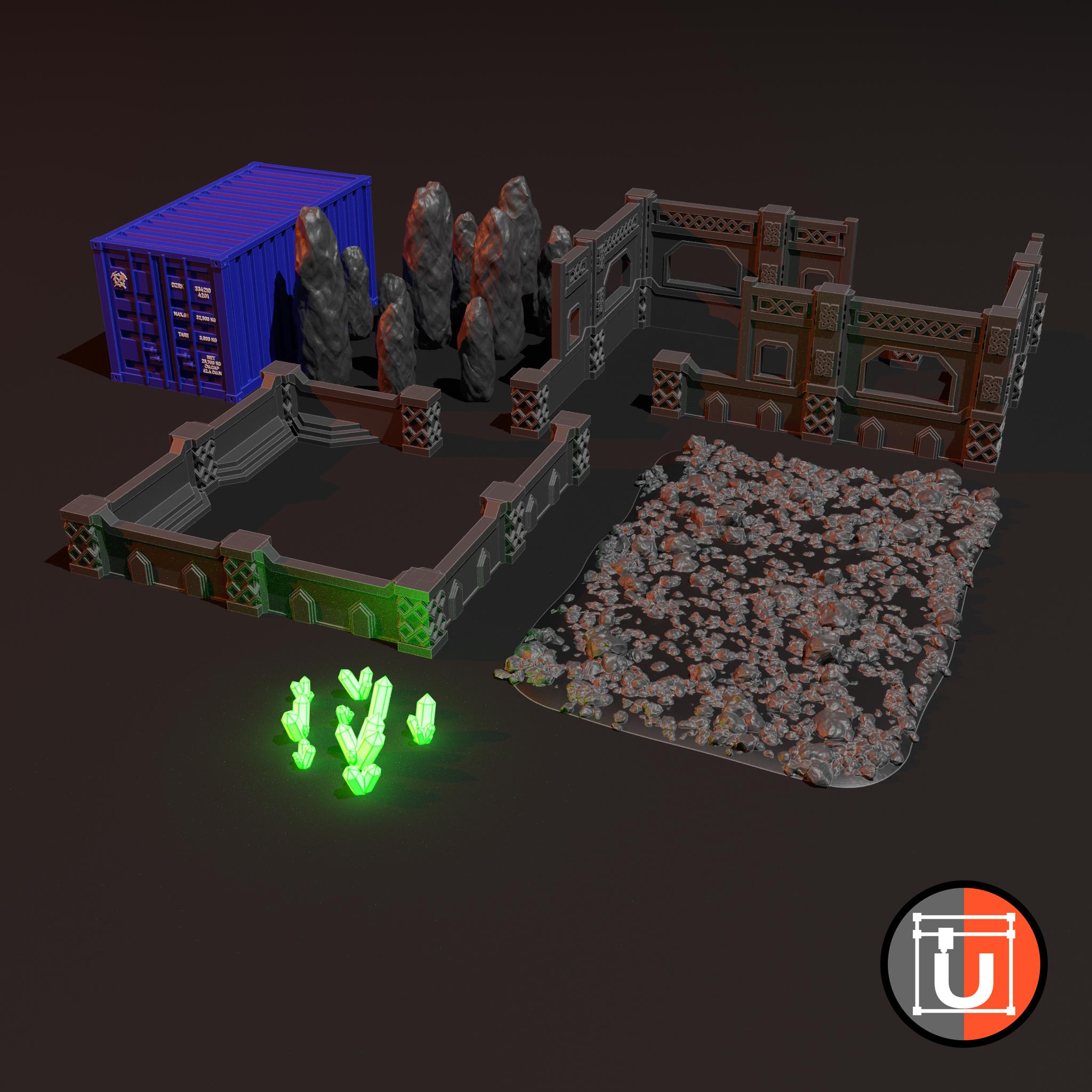 Dwarven Wargaming Table Set – Grimdark Future Compatible