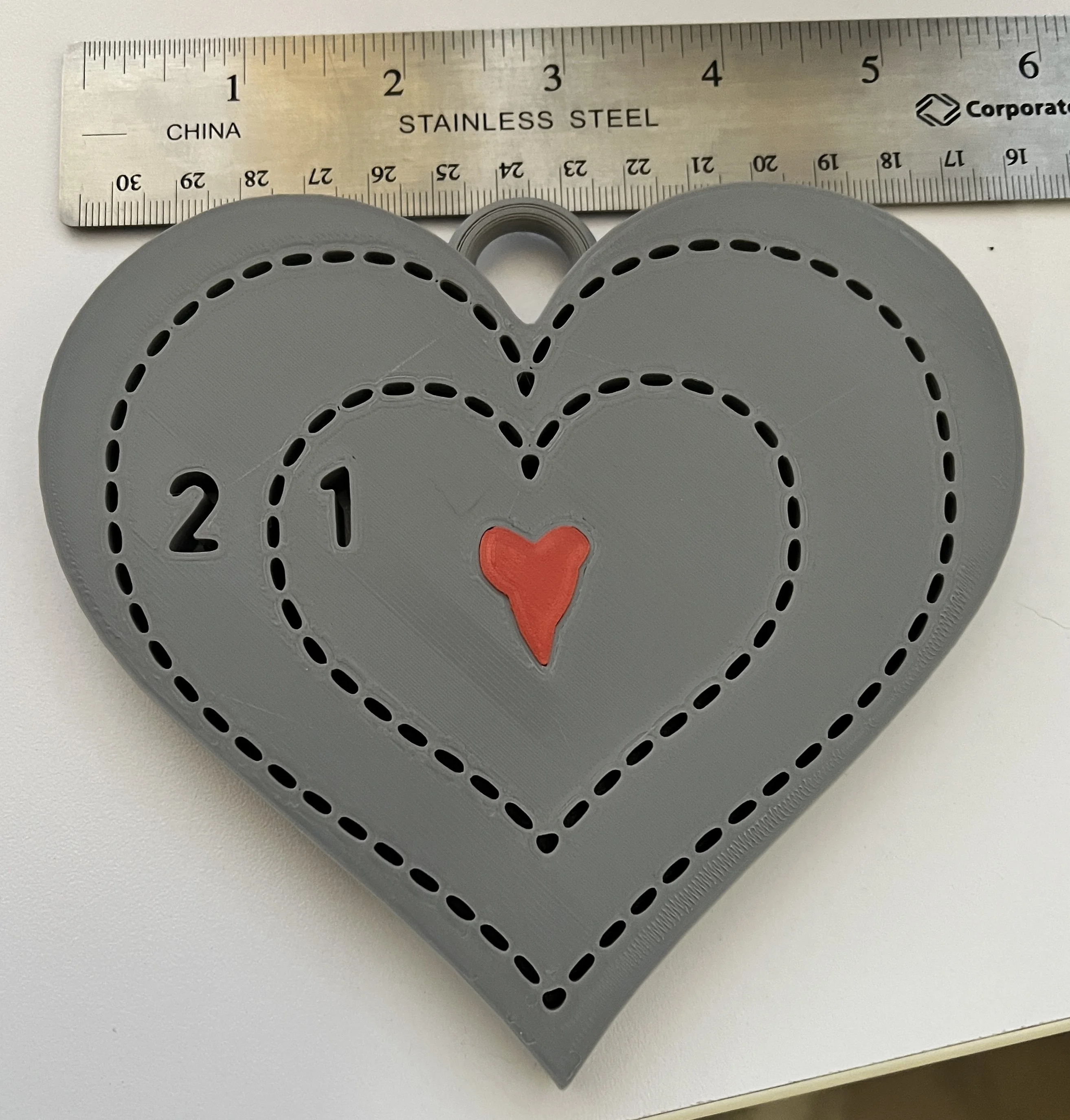 Grinch Heart Christmas Ornament