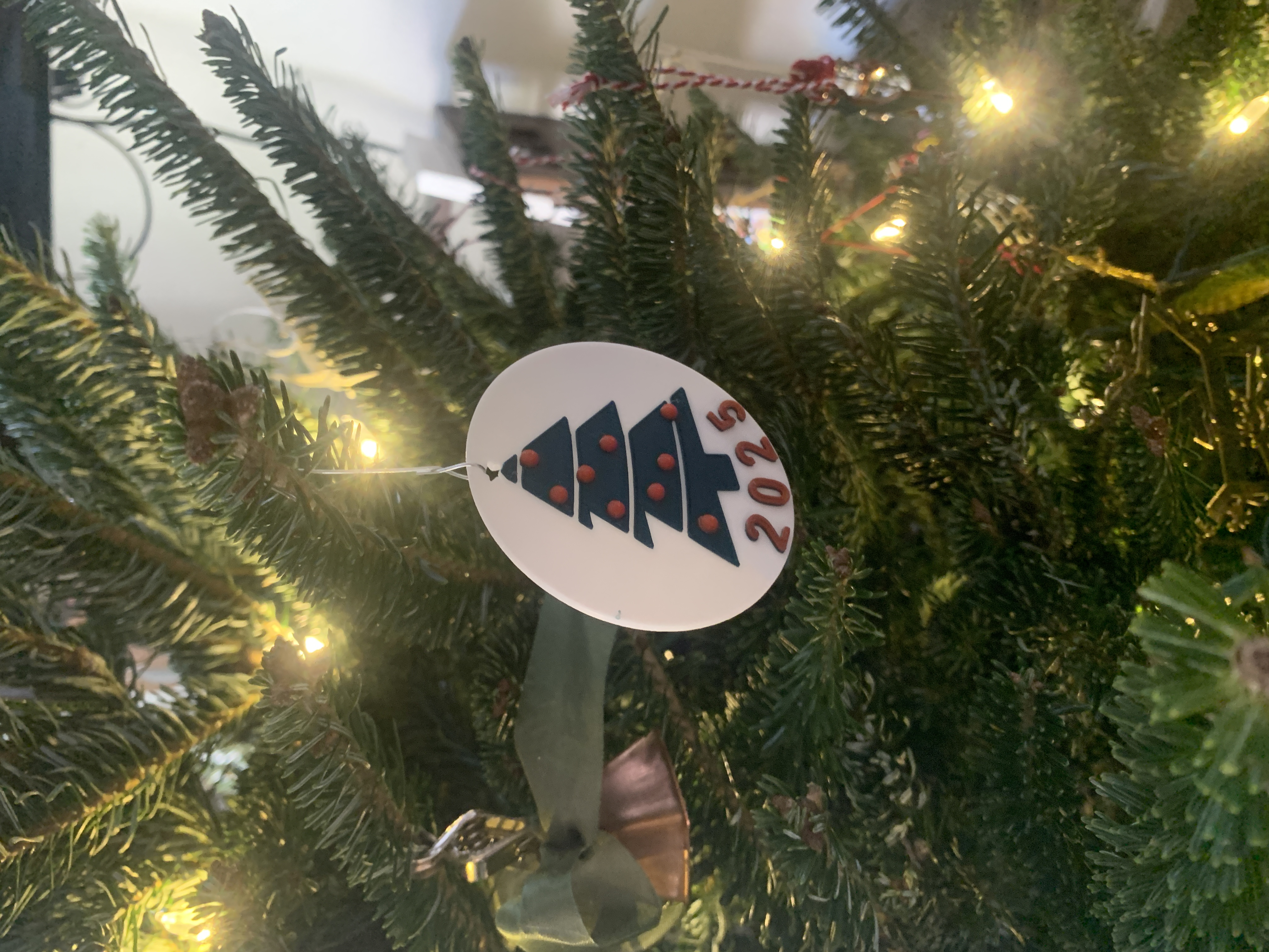 Simple 2025 Christmas Ornament