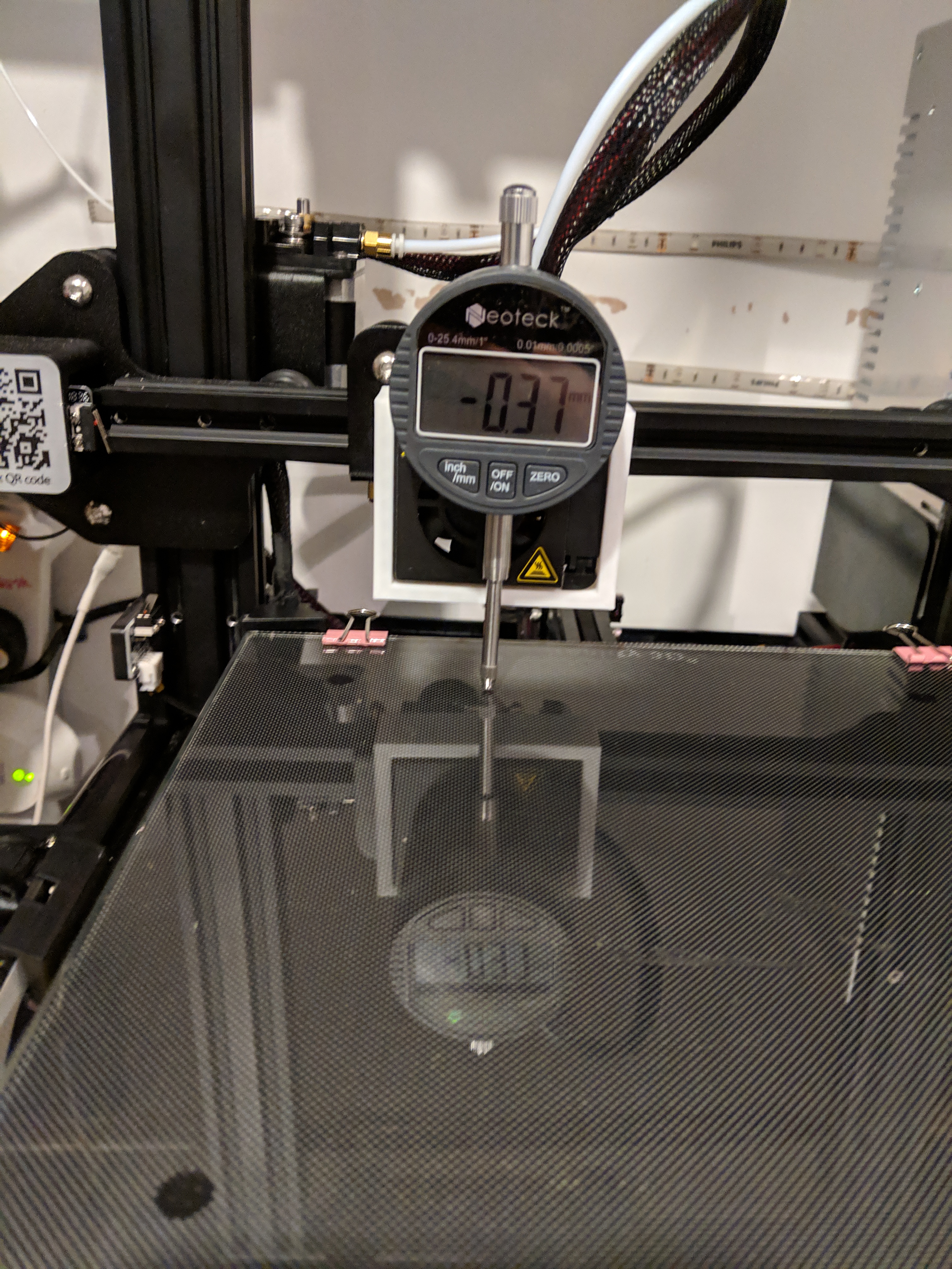 Ender3 digital indicator holder, bed level, removable holder