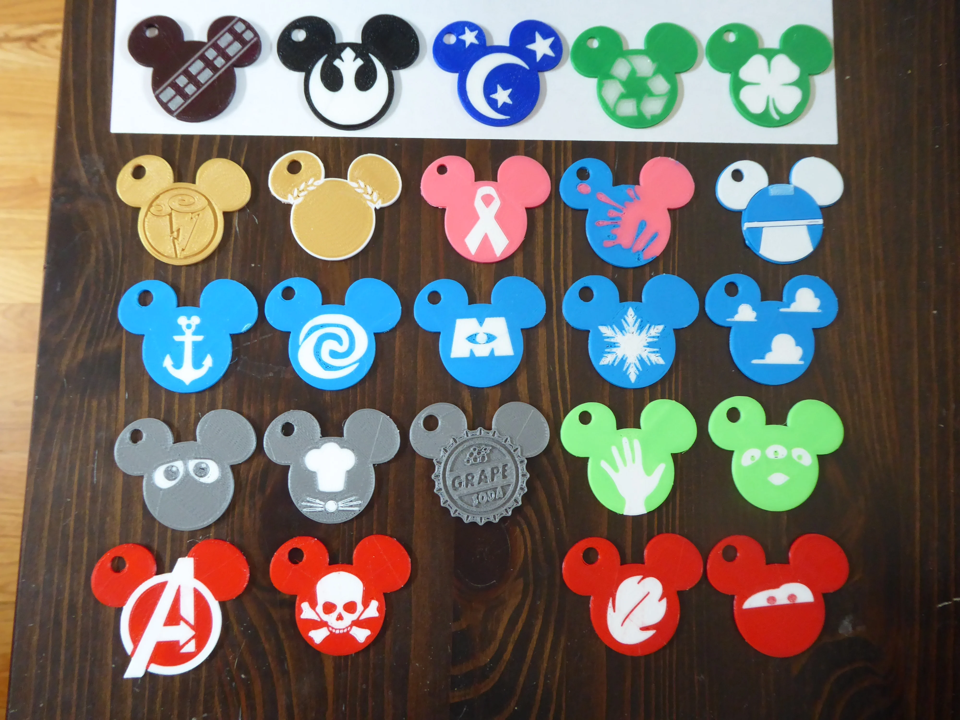 Mouse-Movie Mouse-Head Lanyard Dangles