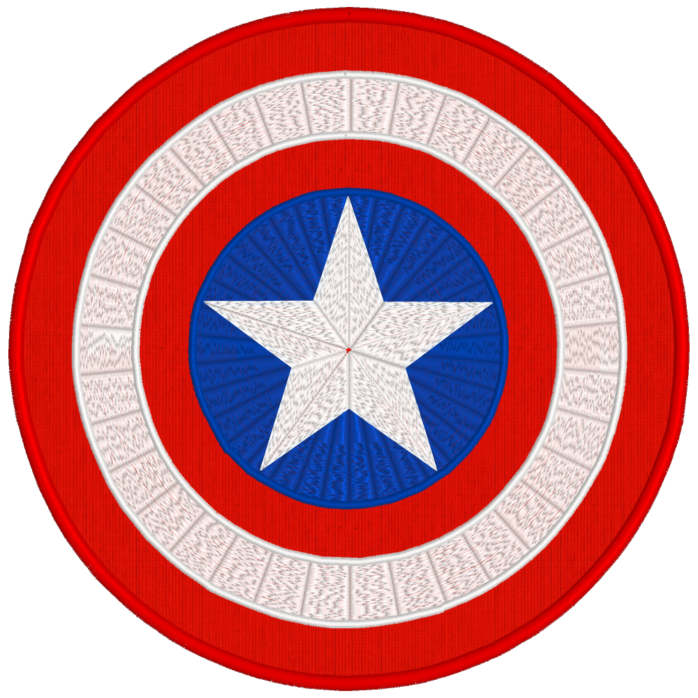 Captain America Embroidery Design - Applique - Machine Embroidery