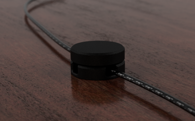 Desktop cable strain relief