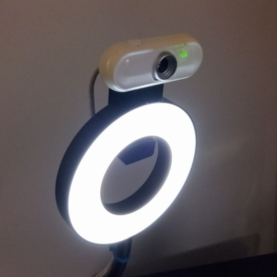 Customizable LED Ring Light Webcam Mount
