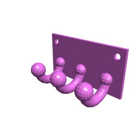 BlocksCAD Key Rack