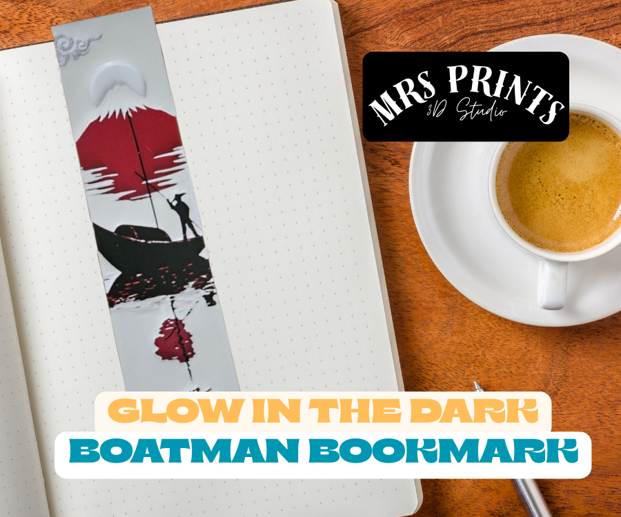 The Boatman – Glow-in-the-Dark Japanese Aesthetic Bookmark