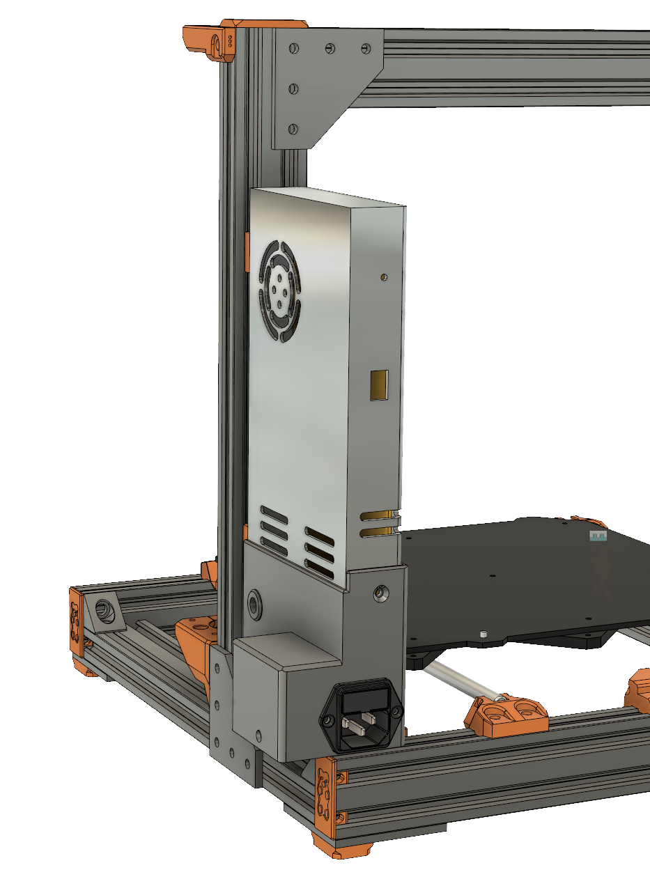 Mean Well LRS-350 PSU Case with Rear Plug for Prusa i3 Bear Full Upgrade (R3)