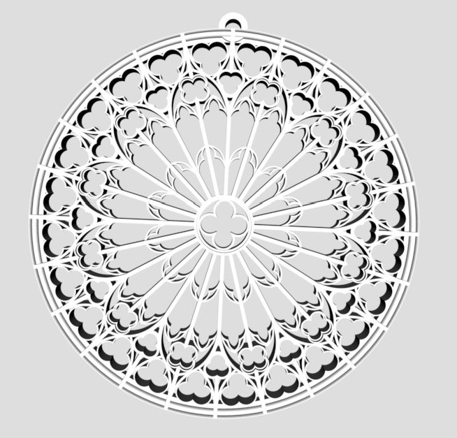 Rose window earrings