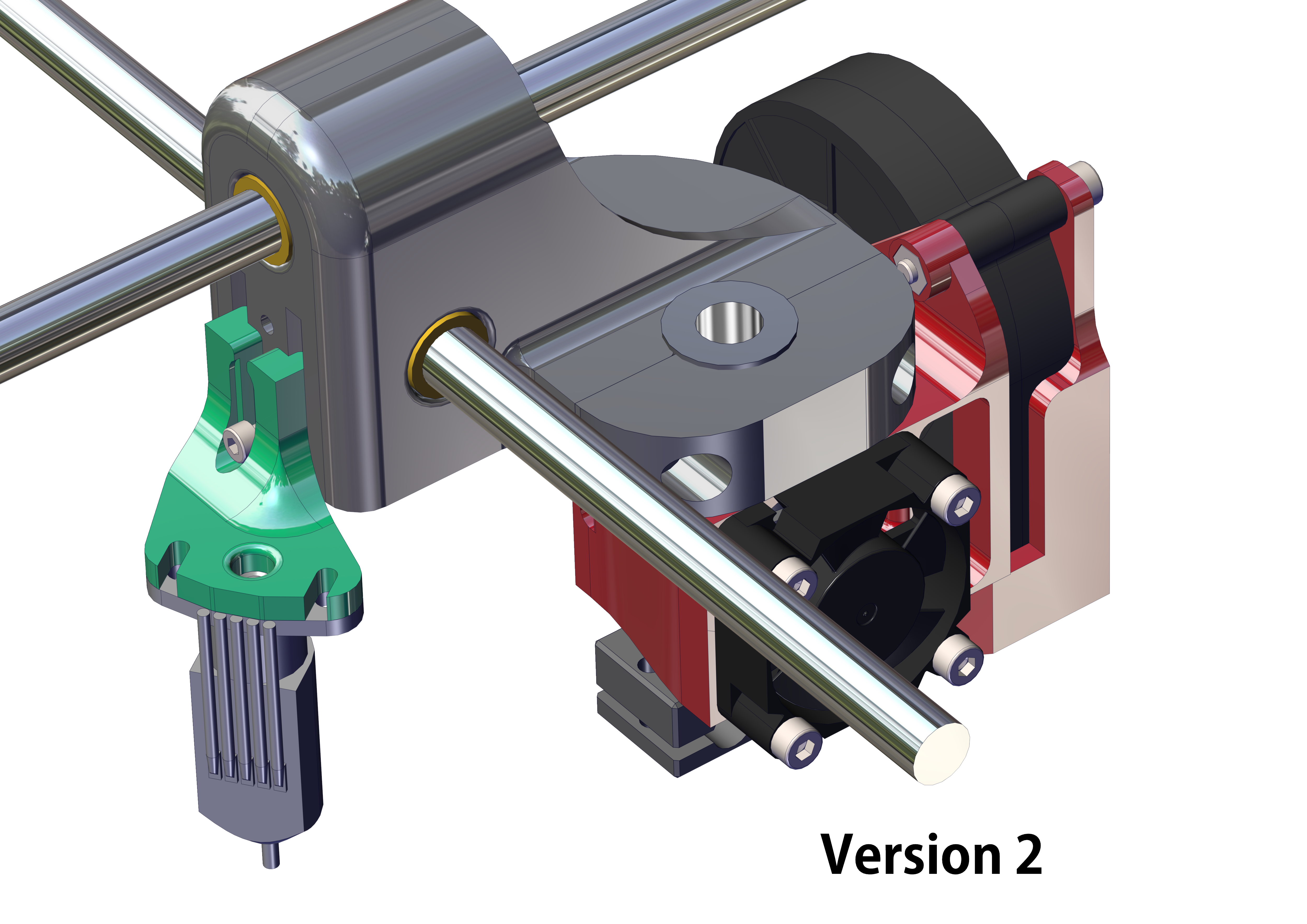 Ultimaker Style Carriage / E3D V6 /BL-Touch / Radial Blower for 8 mm schafts