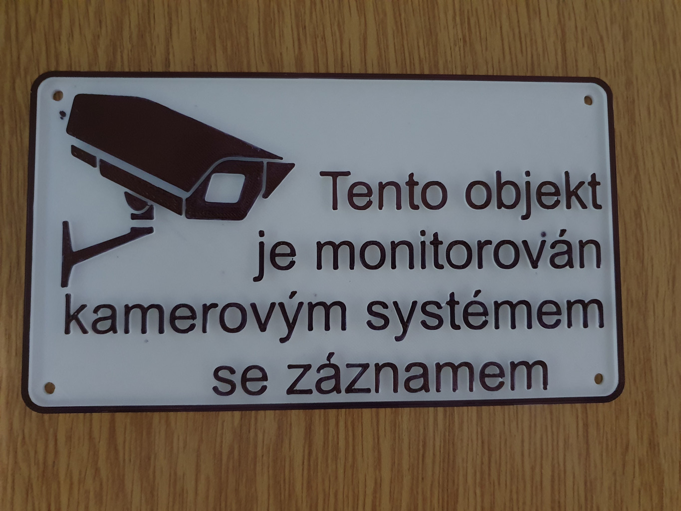 Cedulka kamerovy system
