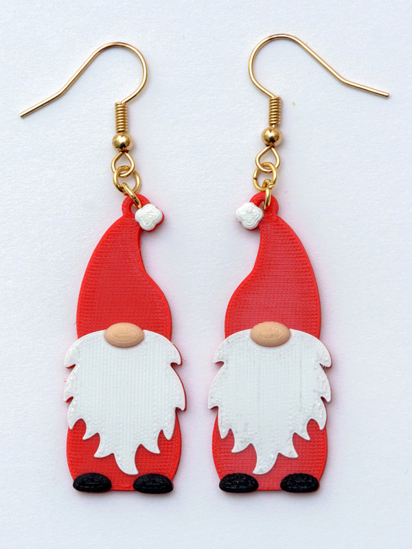 Gnome Christmas earrings