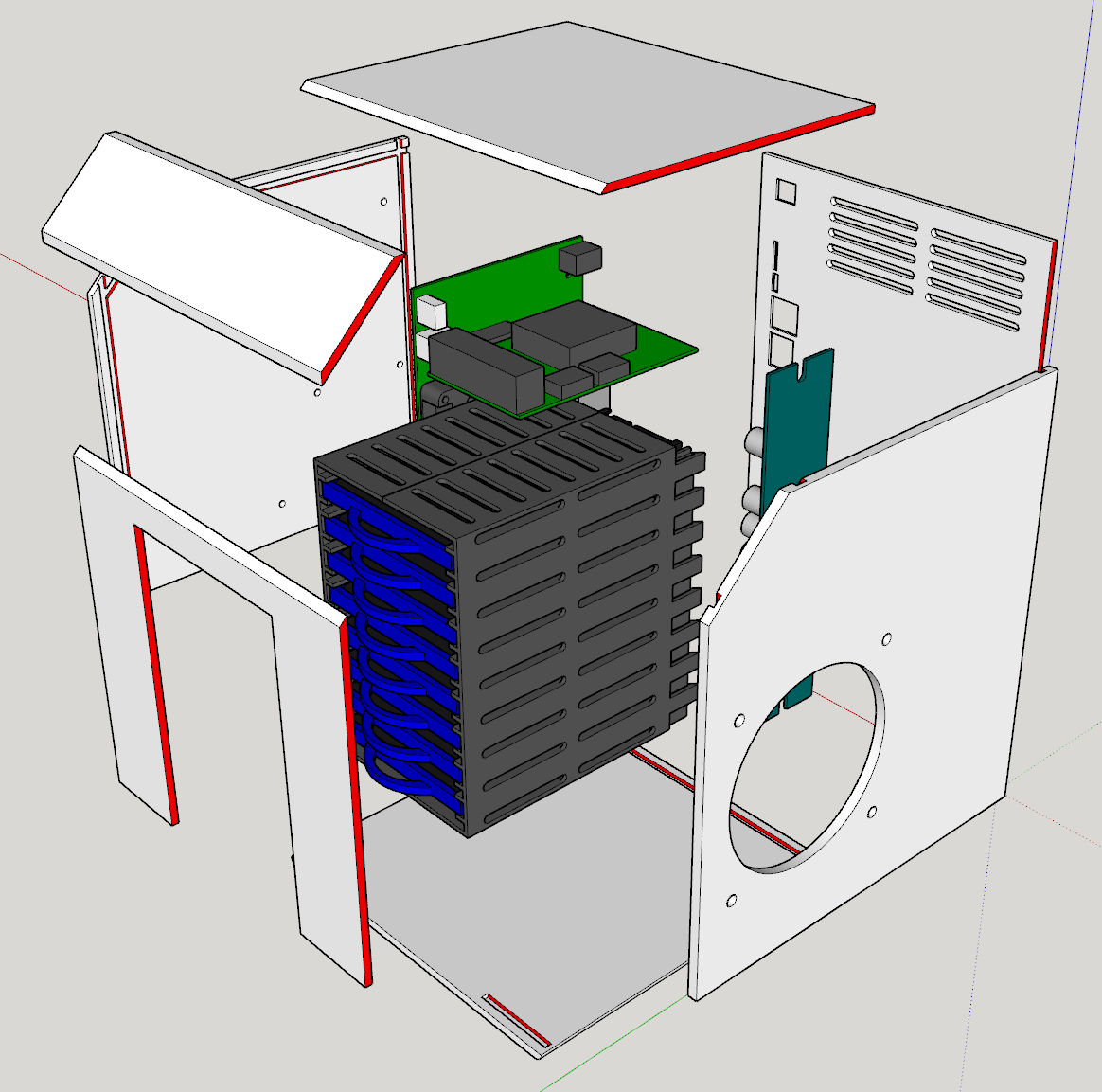Ras-NAS - A Raspberry Pi NAS enclosure