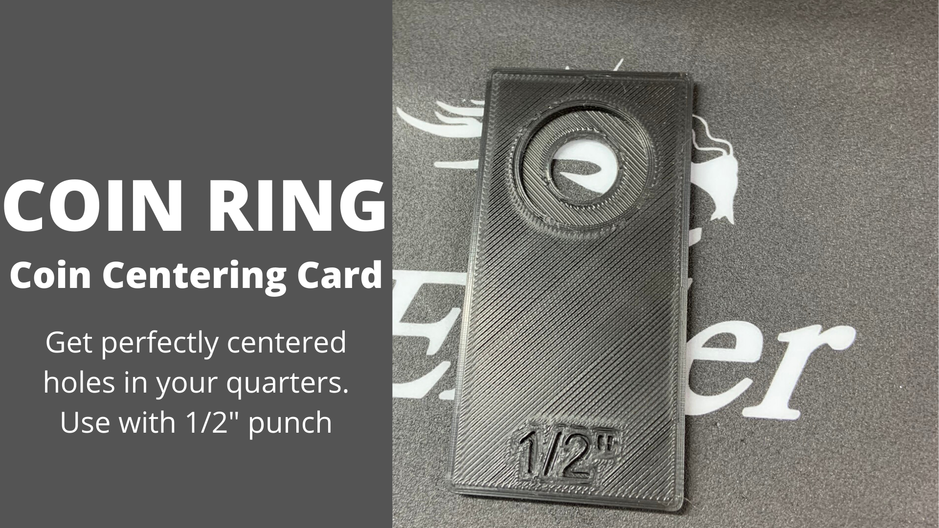 Coin Ring Coin Card - US Quarter - 1/2" Punch