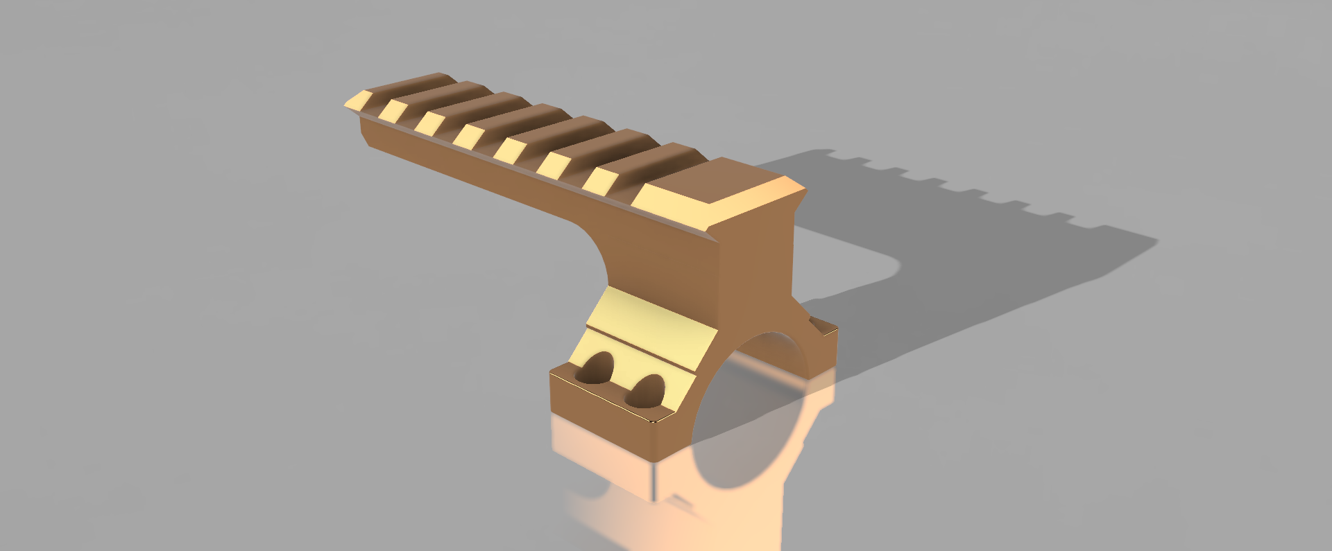 Scope Ring with Mini Picatinny Rail (For 1inch tube)