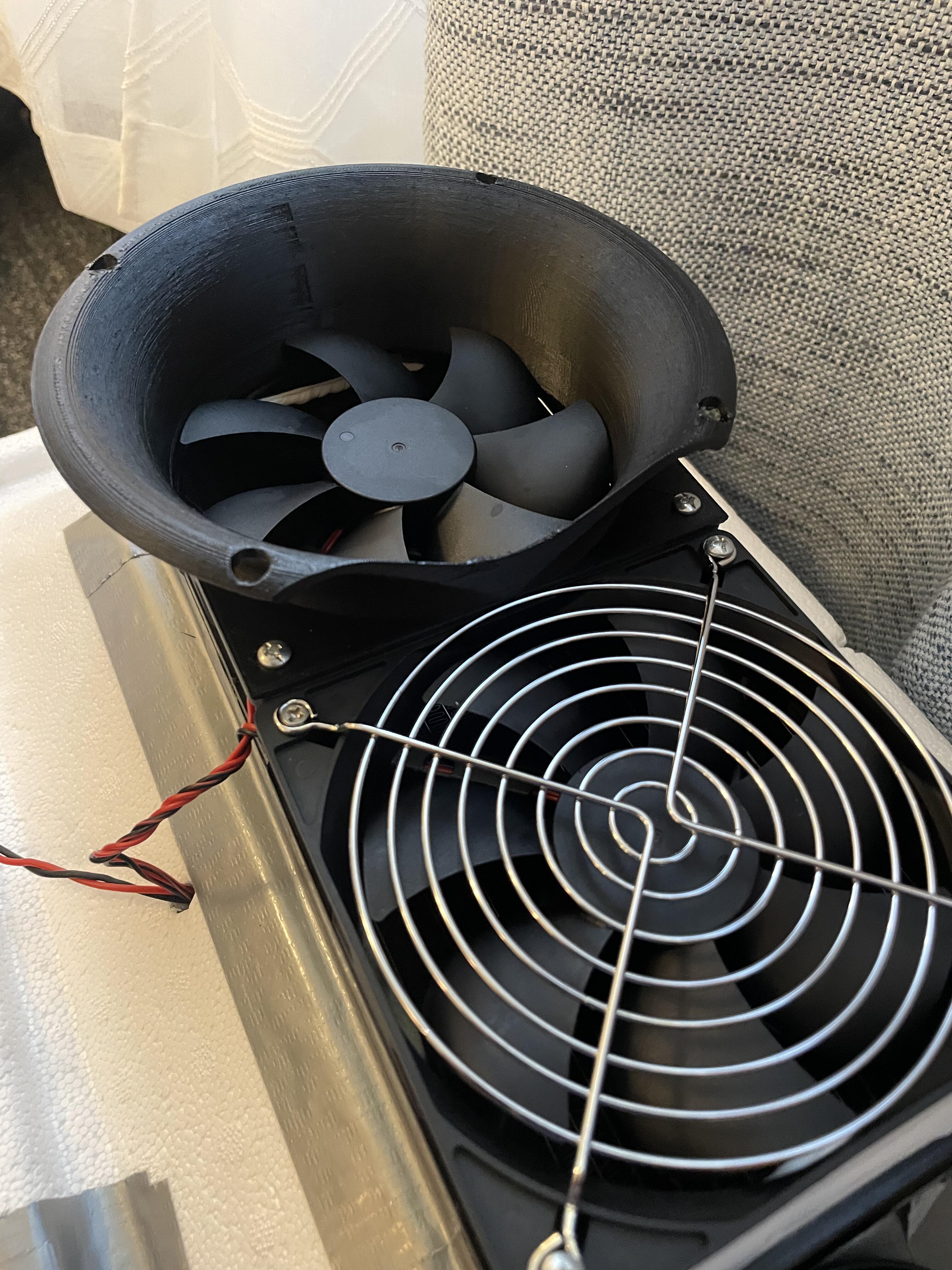 120mm Fan Intake Duct - Velocity Stack