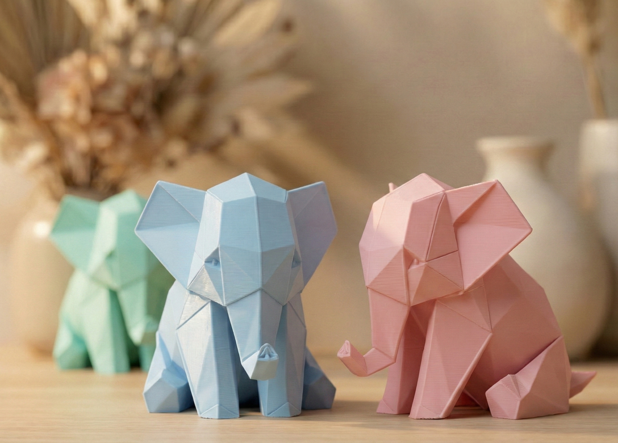 Origami Elephant - Minimalist Decor