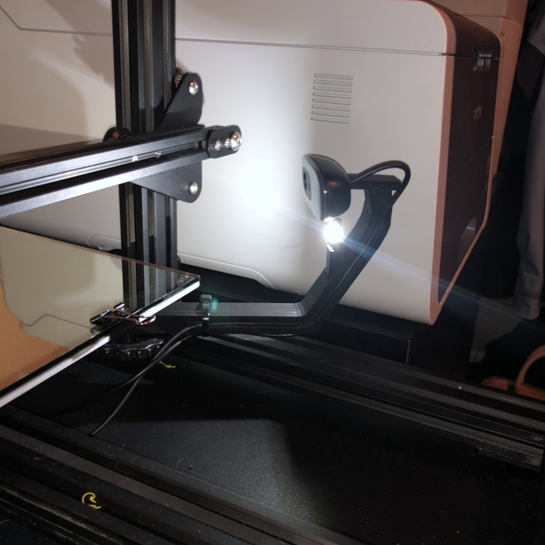 CR10 Camera Mount with USB LED  (Logitech C270)