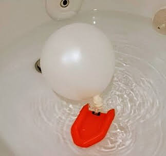 Outboard Balloon Motor for Toy Boat