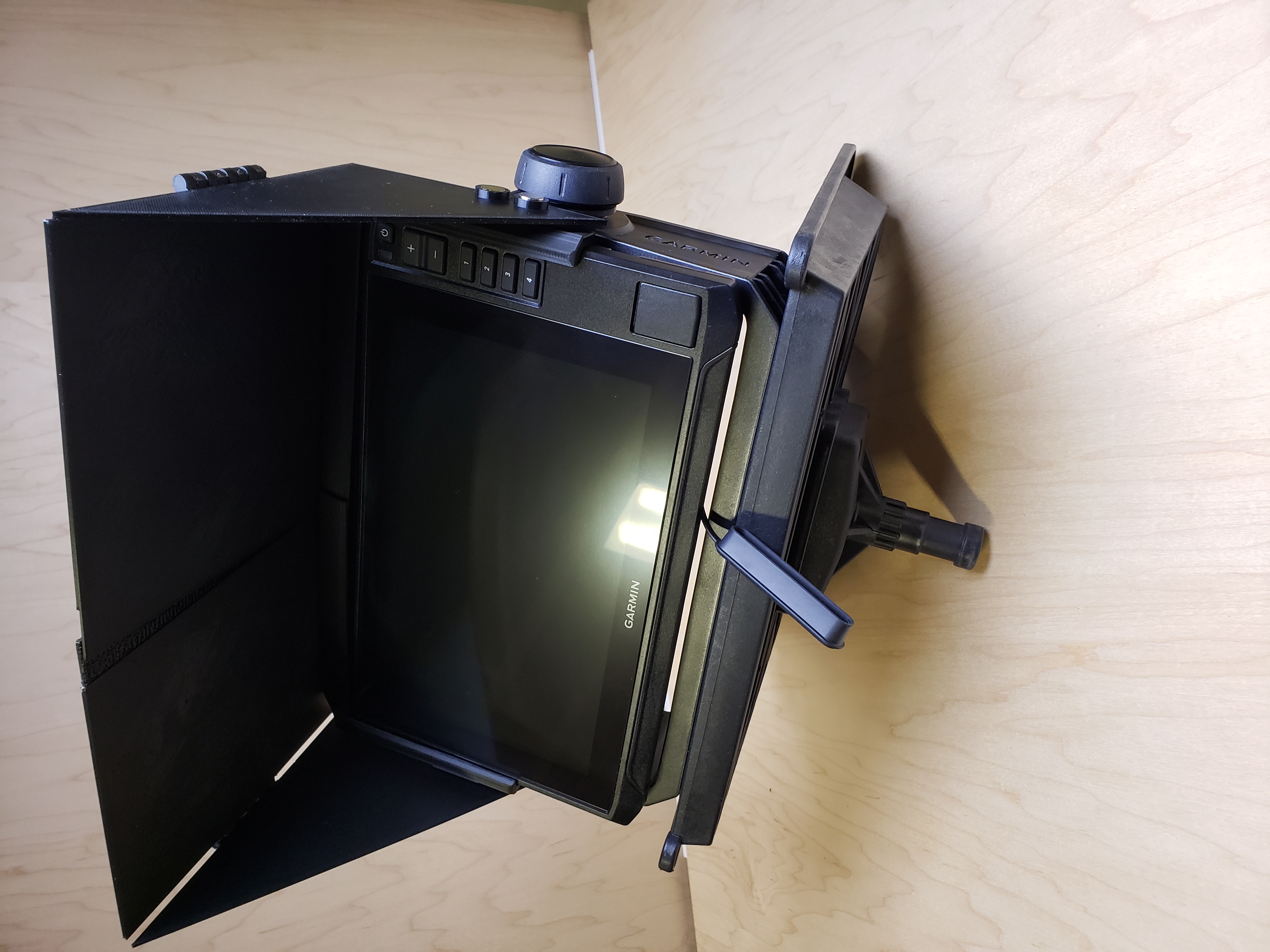 Garmin Echomap 9x series Safety Bracket And Sun Visor
