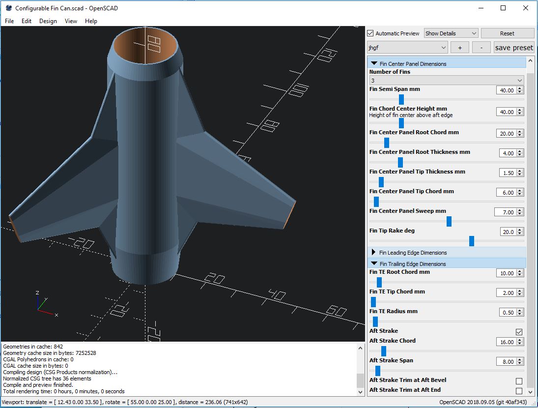 Model Rocketry Configurable Fin Can