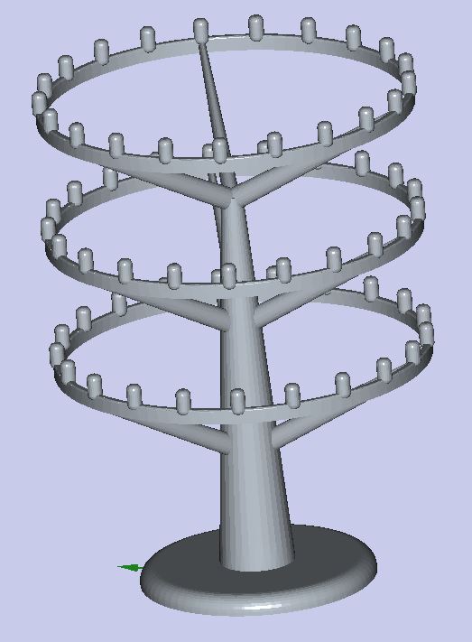 3-Tier Rotating Keychain Display Stand (63 Hooks)
