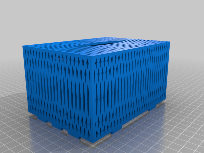 Tissuebox with sine wave pattern