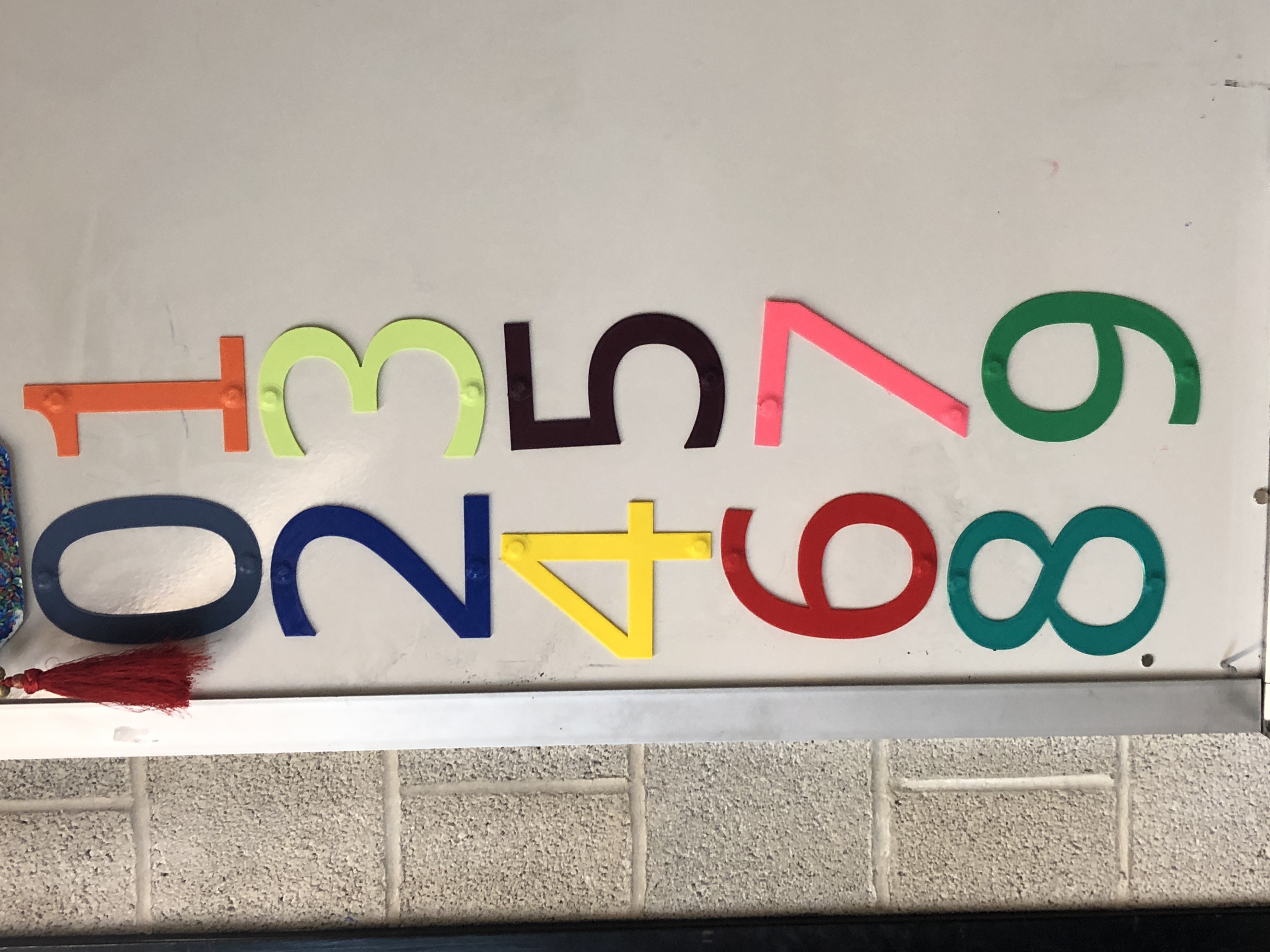 Number Magnets with embedded magnets