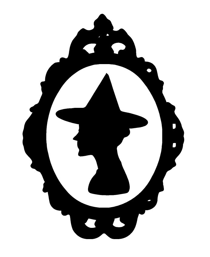 Witch Silhouette Refrigerator Magnet - Halloween