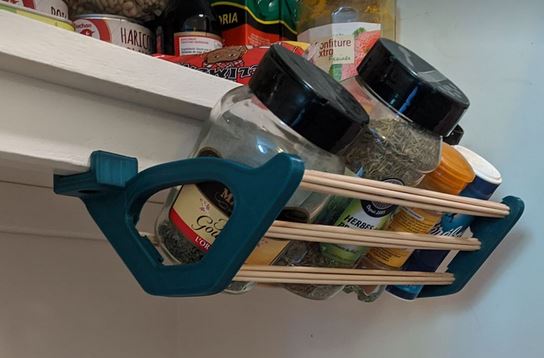 Bamboo skewers spice rack