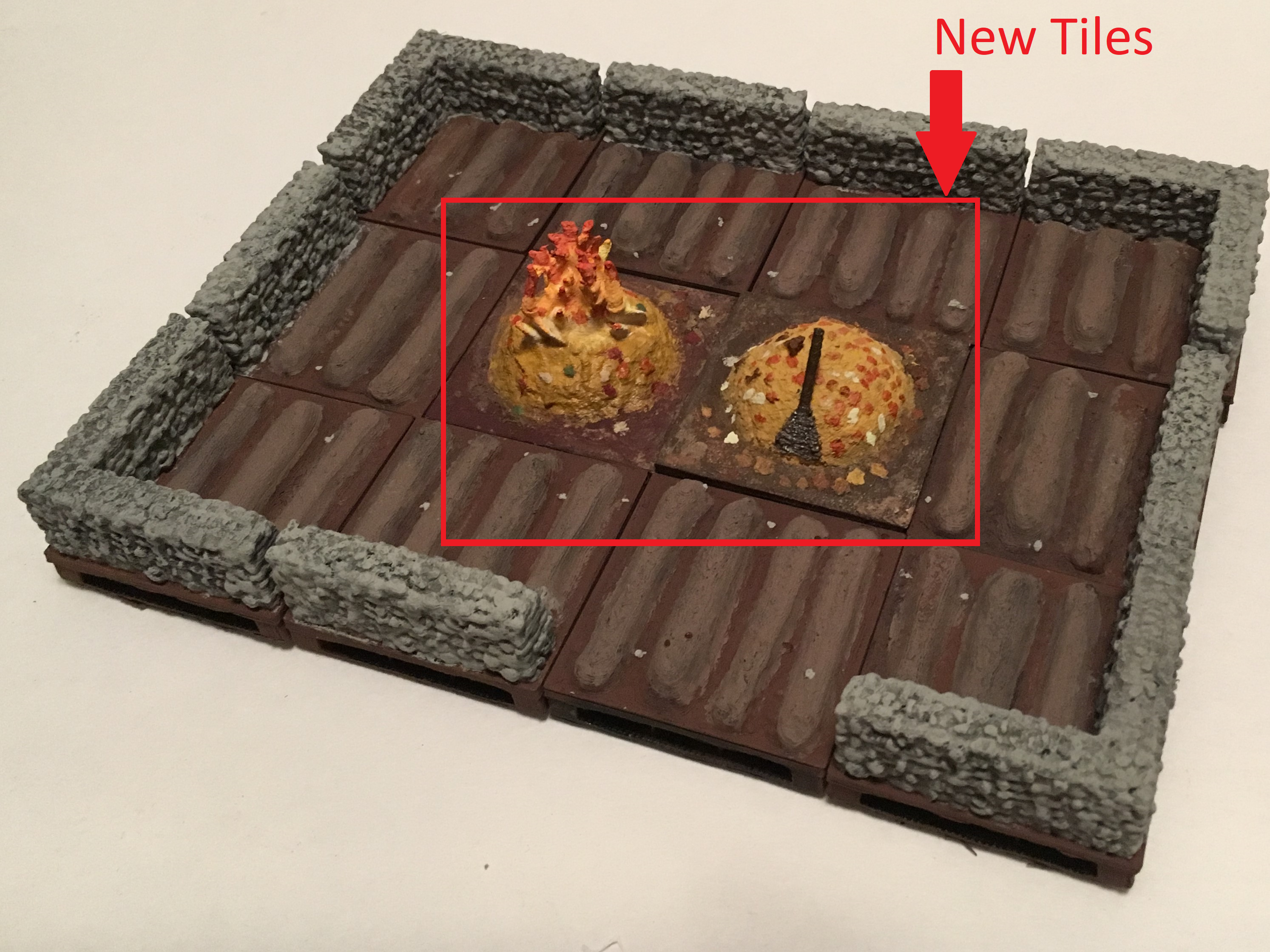 Miniature Pile Fall Leaves & Burning Leaves w/ OPENlock
